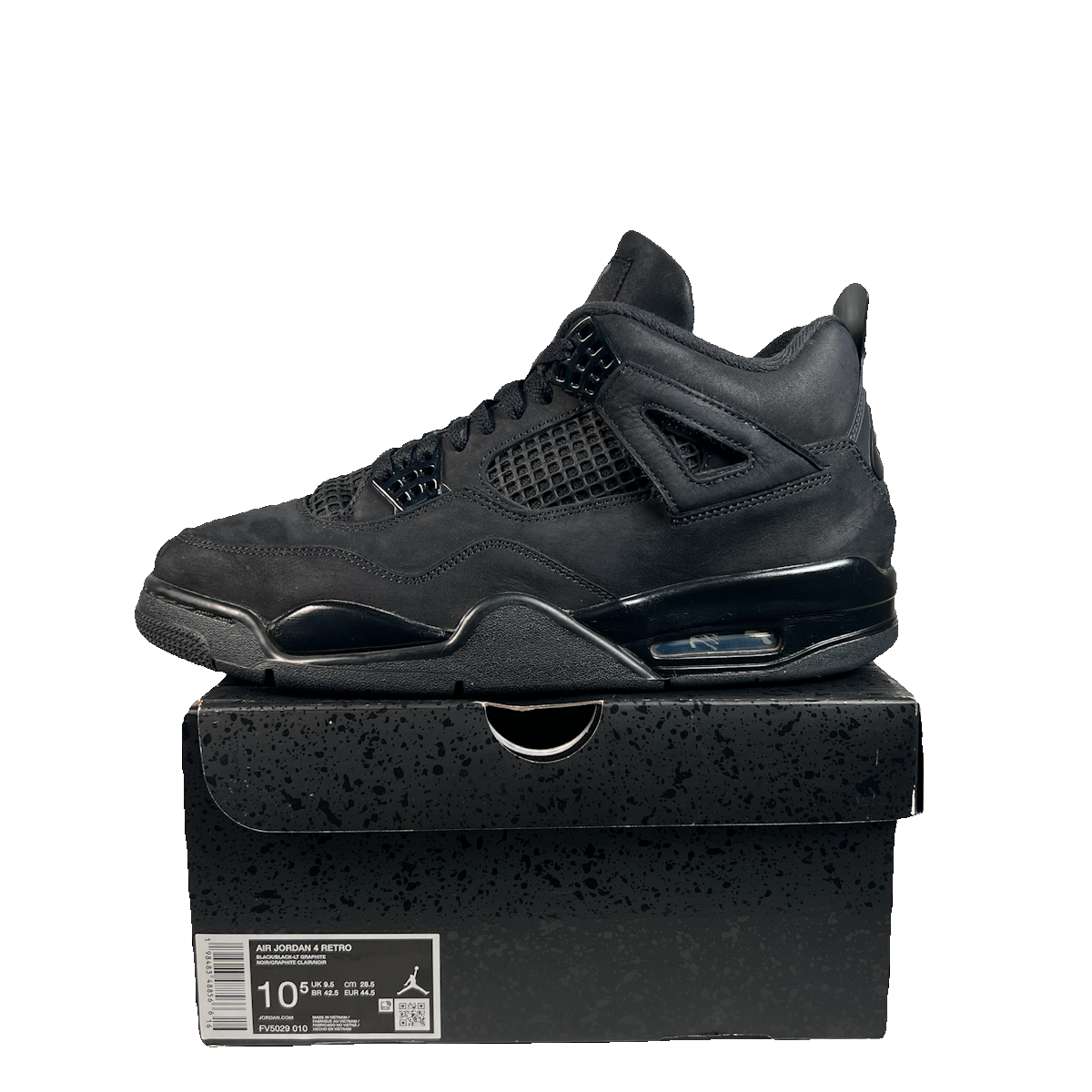 Jordan 4 Black Cat (2025) Size 10.5 USED s22953