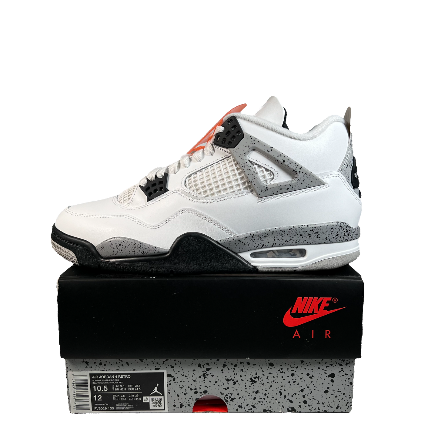 Jordan 4 White Cement (2025) Size 10.5 NEW s22067