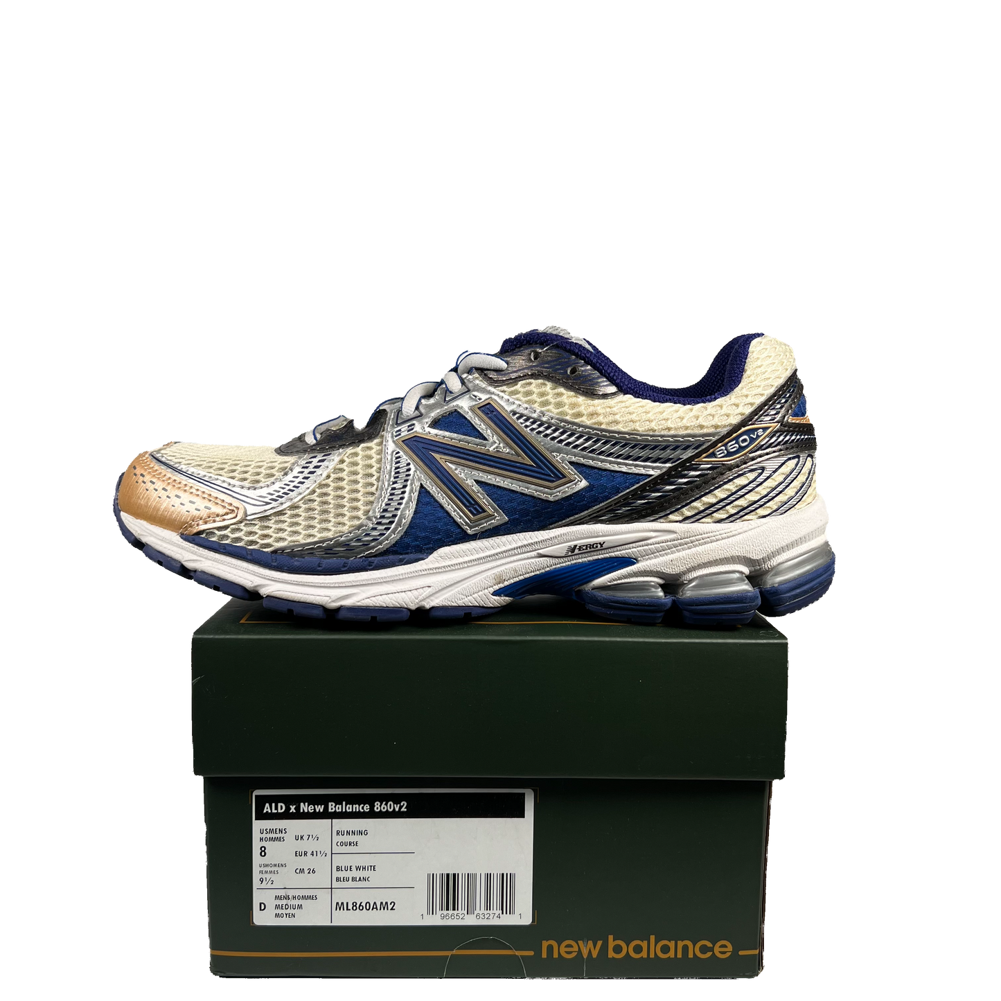 New Balance 860v2 Aime Leon Dore Blue Size 8 USED s14299