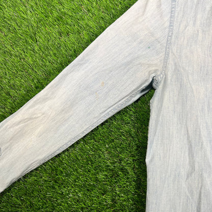 Polo Ralph Lauren Purple Label Blue Button Up Shirt Size Medium USED v18123