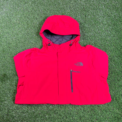 North Face Hyvent Red Light Weight Jacket Size Medium USED v17781