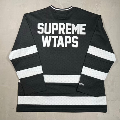 Supreme WTAPS Mitchel & Ness Hockey Jersey Black (2021) Size Large USED x18383