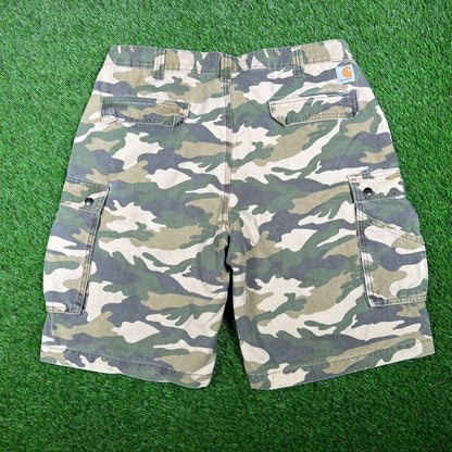 Carhartt Camo Cargo Shorts Size 38 USED v16868