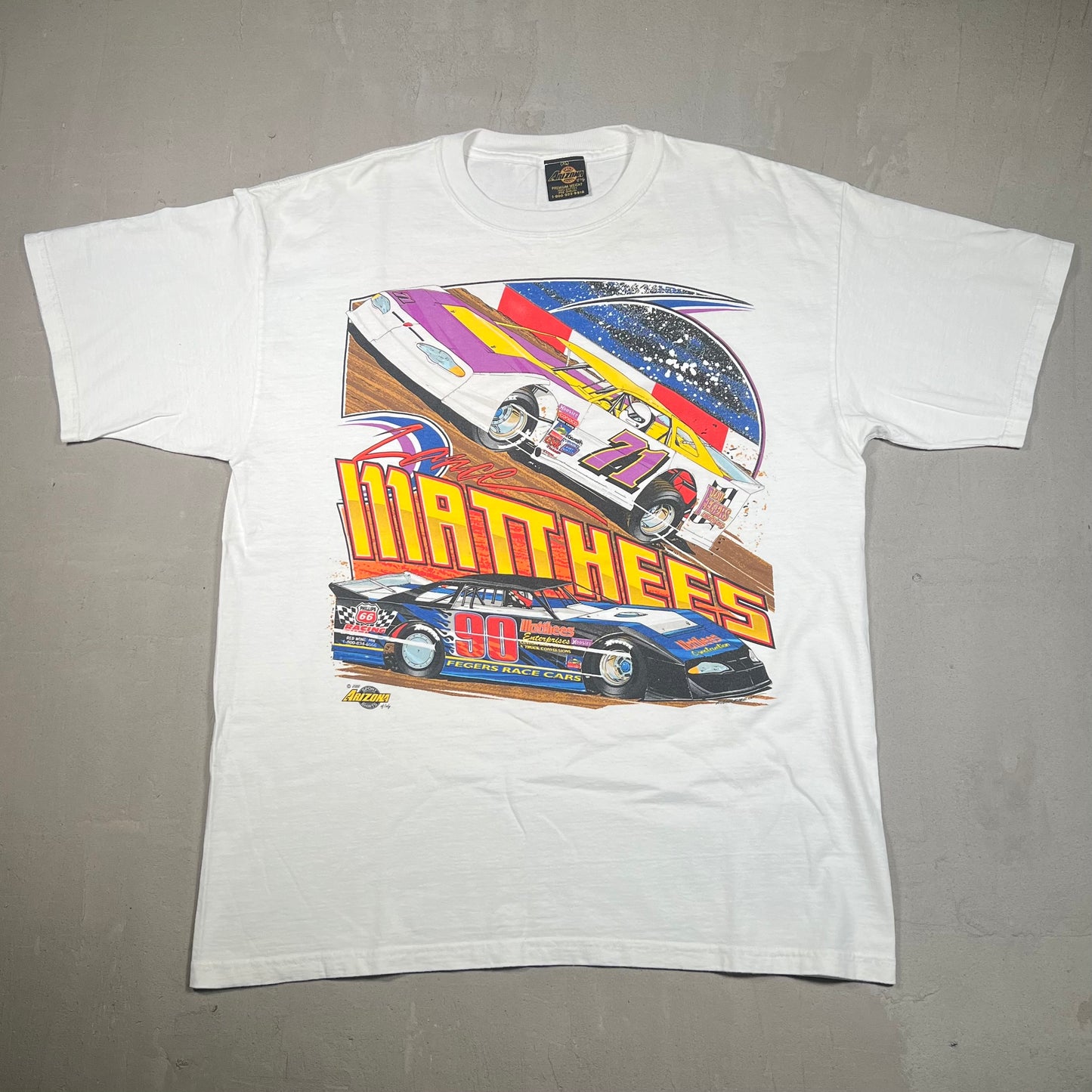 2000 Lance Mathees Racing Tee Size XL USED v18977