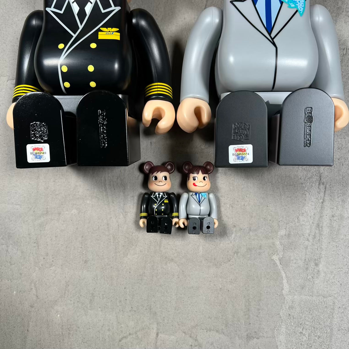 Bearbrick Ana Original Pocp-Chan Peko-Chan Captain 100% / 400% Set of 4 NEW x18665