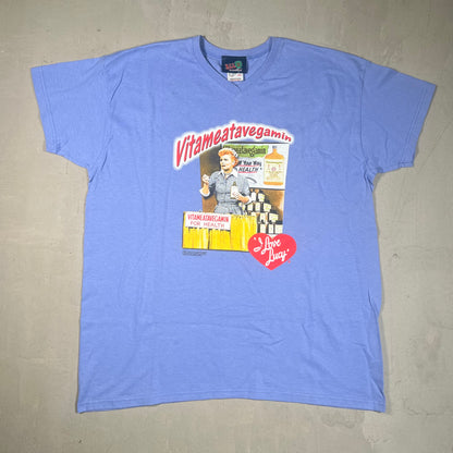 2003 I Love Lucy Vitameatavegamin Blue Tee Size XL NEW v16257