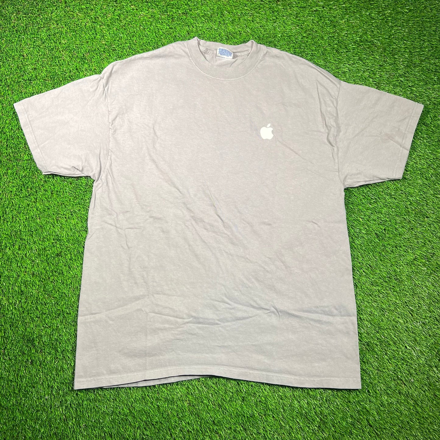 Y2K Apple "Switch Here" Grey Tee Size XL USED v18644