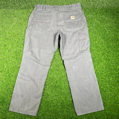 Carhartt Relaxed Fit Grey Pant Size 36x30 USED v16899