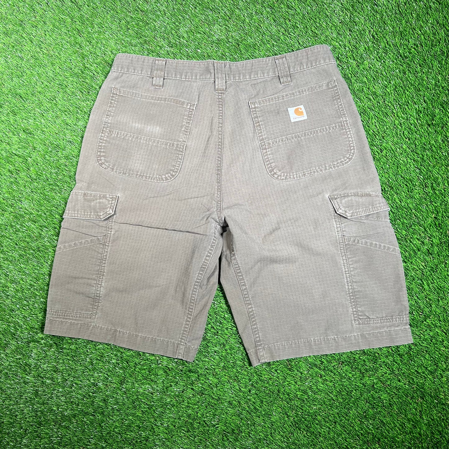 Carhartt Cargo Green Shorts Size 36 USED v18085