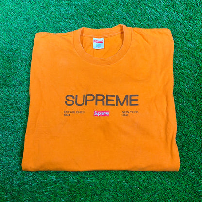 Supreme Orange Est. 1994 Shop Tee (2021) Size XL USED x15805