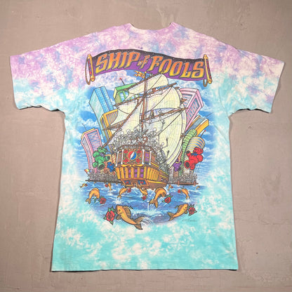 1993 Grateful Dead "Ship of Fools' Sailing Tie Dye Tee Size XL USED v16367