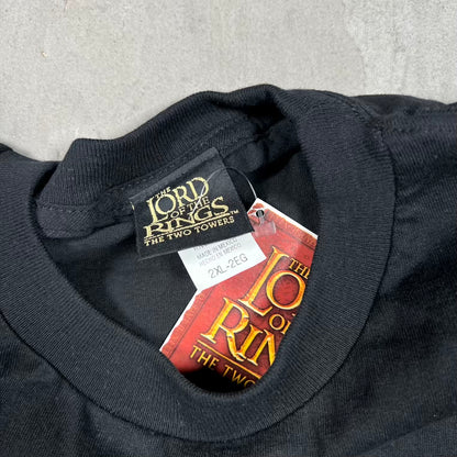 2002 Lord of The Rings The Two Towers Promo Black Tee Size XXL NEW v20214