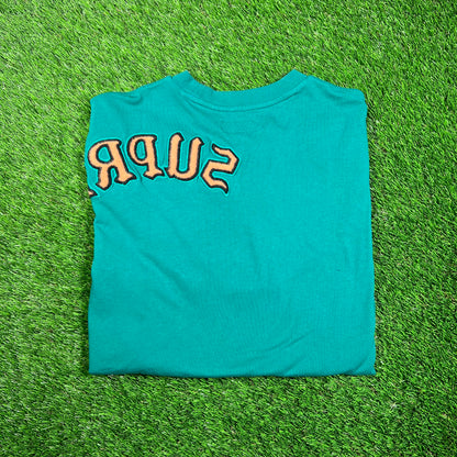 Supreme Green Brushed Arc S/S Tee (2025) Size Medium USED x16782