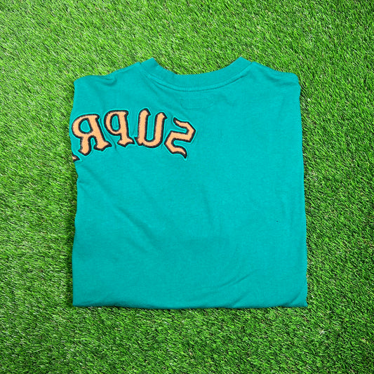 Supreme Green Brushed Arc S/S Tee (2025) Size Medium USED x16782