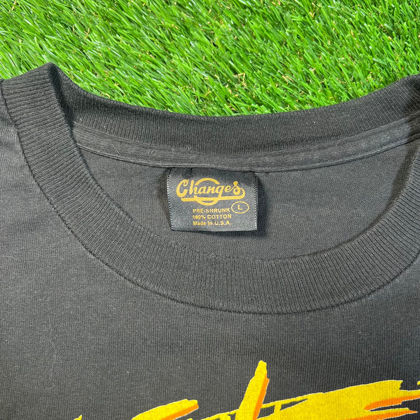 1997 Chicago Bulls "High Five" Black Tee Size Large USED v18869