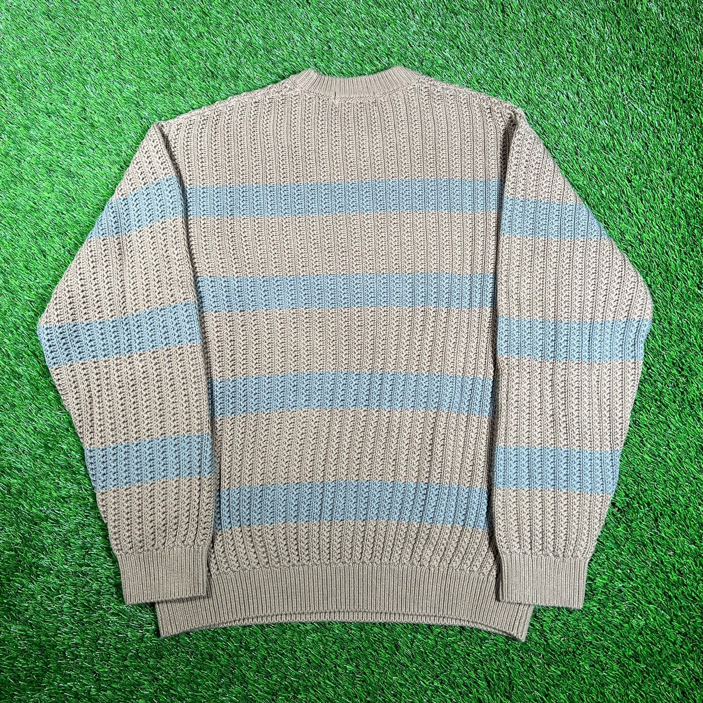 Supreme Loose Gauge Stripe Small Box Sweater Khaki (2025) Size Small NEW x15648