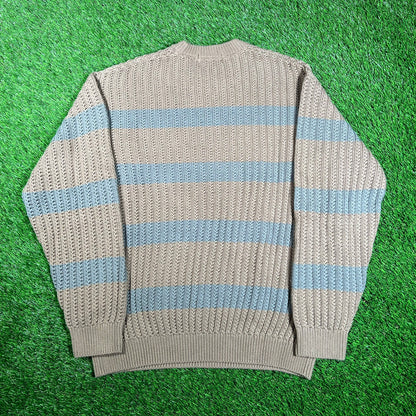 Supreme Loose Gauge Stripe Small Box Sweater Khaki (2025) Size Small NEW x15648