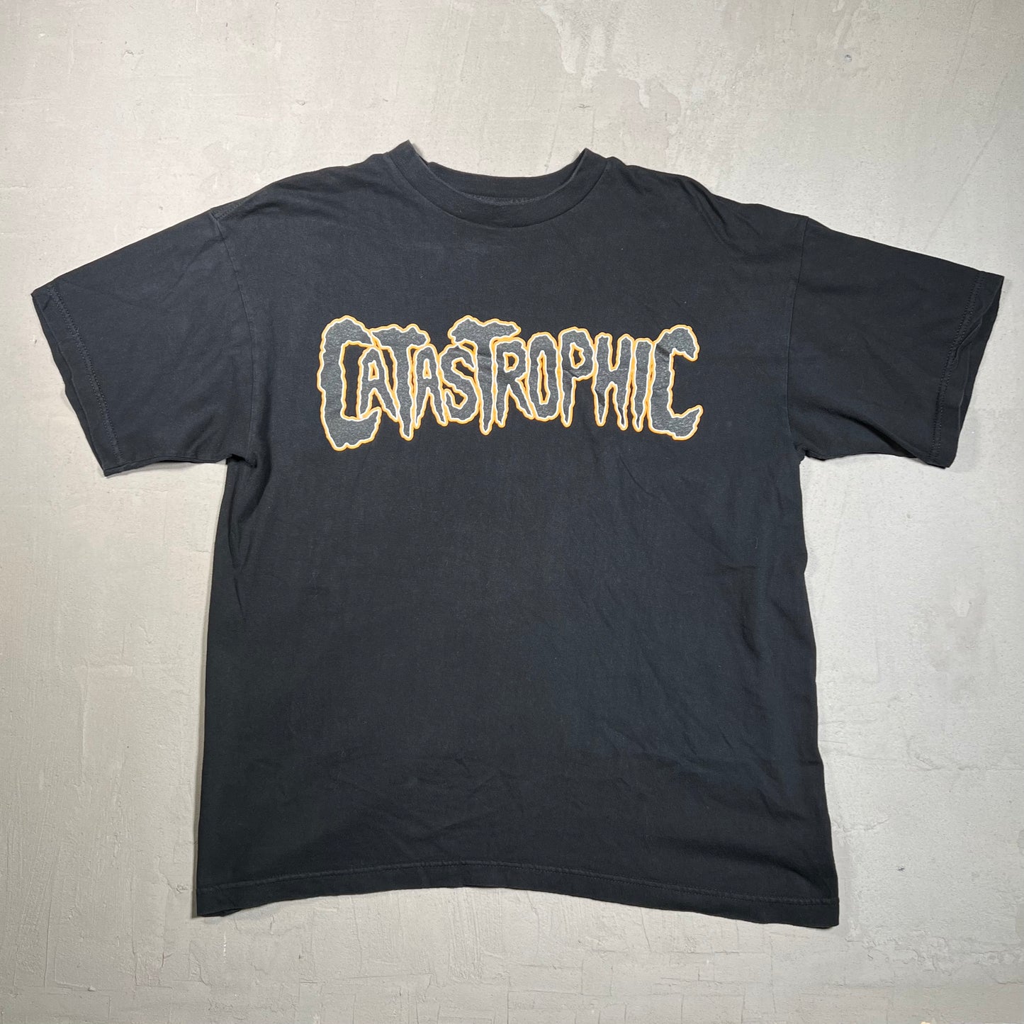 Y2K The Cleansing "Catastrophic" Black Tee Size Large USED v19430