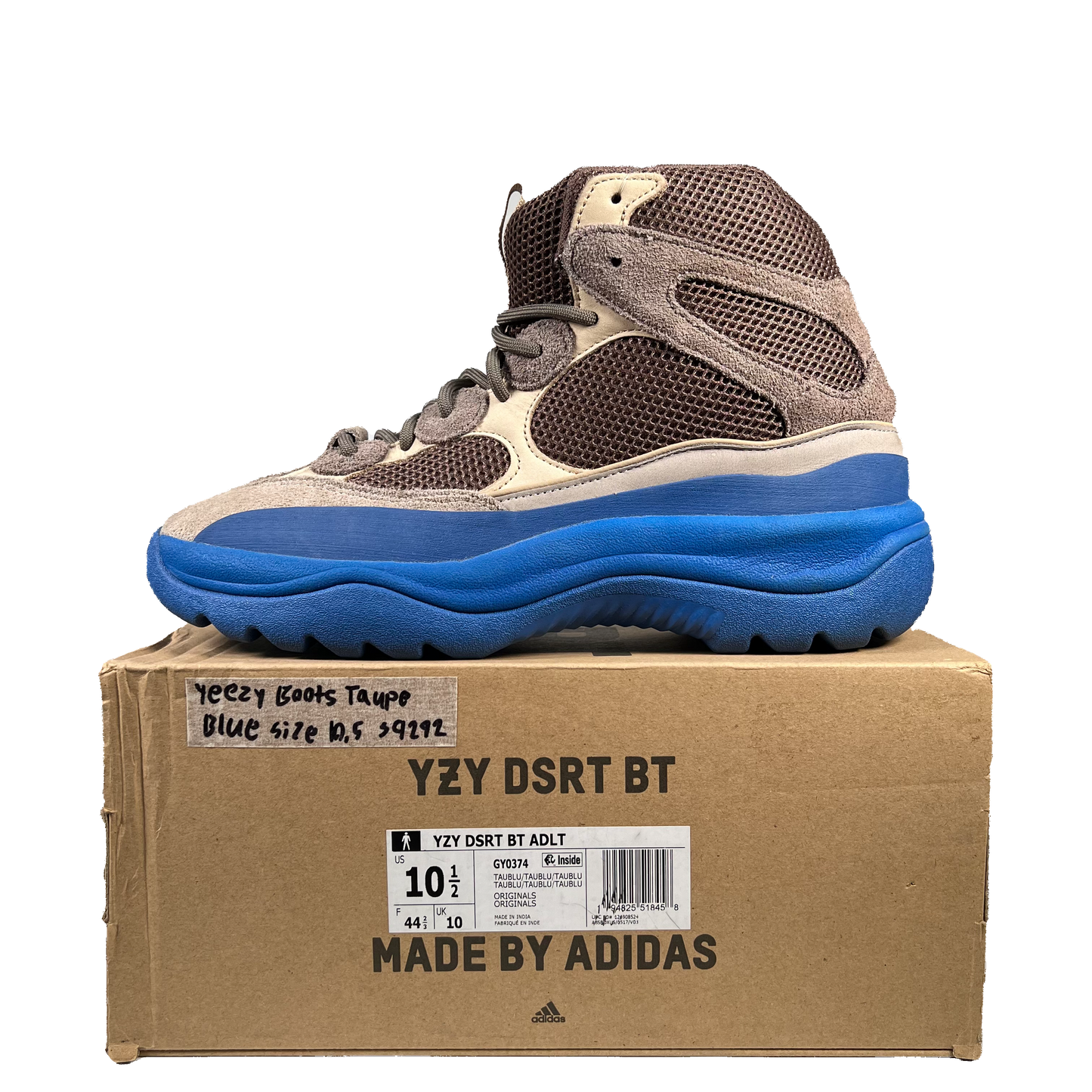 Yeezy Desert Boot Taupe Blue Size 10.5 USED s9292