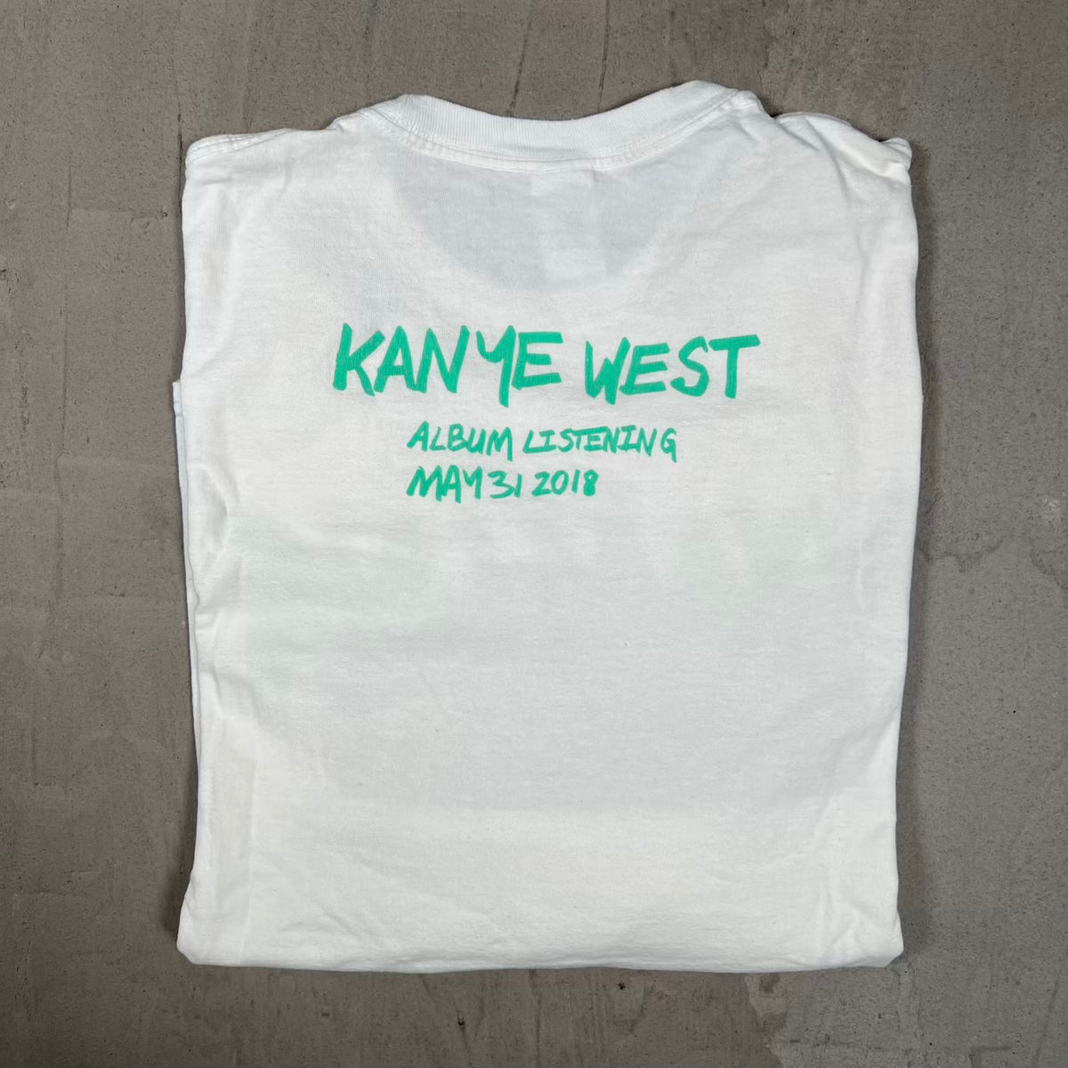 Kanye West Wyoming Album Cover White Longsleeve Size Medium USED x18600