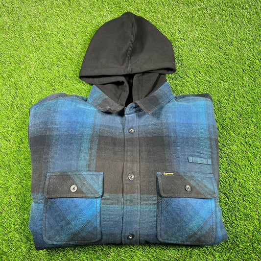 Supreme Quilted Lined Hooded Flannel Shirt (2025) Size XL USED x14716