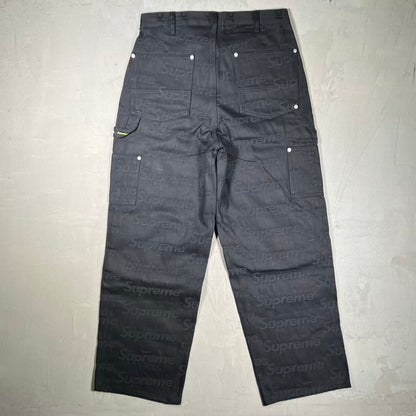 Supreme Jacquard Logo Double Knee Denim Painter Black (2025) Size 30 NEW x18670