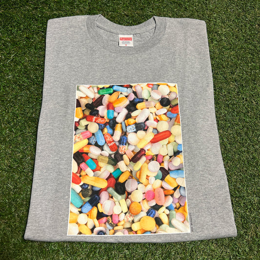 Supreme Grey Pills Tee Size Medium NEW x13884
