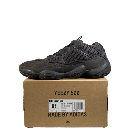 Yeezy 500 Utility Black (2018) Size 9.5 USED s21756