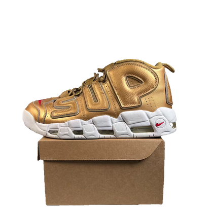 Nike Air More Uptempo Supreme Gold (2017) Size 11 USED s23445
