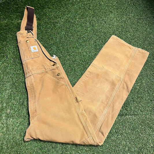 Carhartt 1990s Tan Overalls Size Small USED v16366