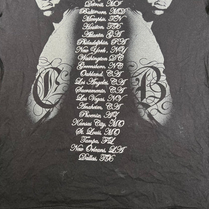2007 Chris Brown Exclusive Black Tee Size Small USED v18049