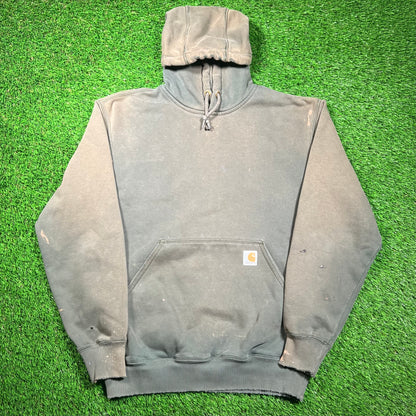 Y2K Carhartt Distressed Green Hoodie Size Large USED