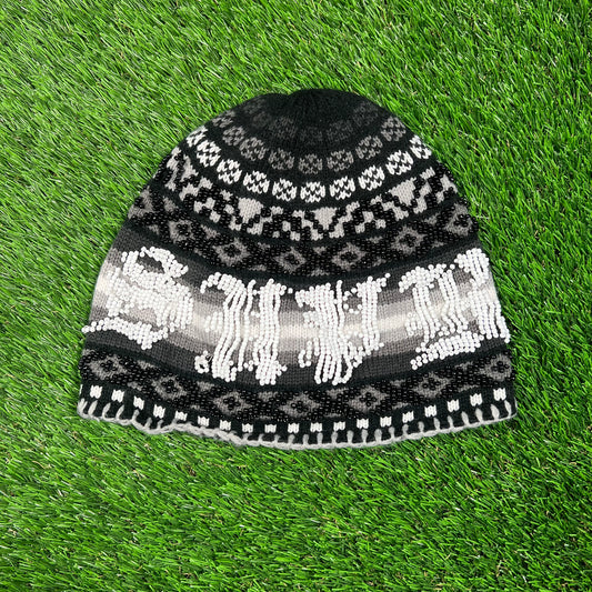Supreme Black Beaded Beanie (2025) USED x16727