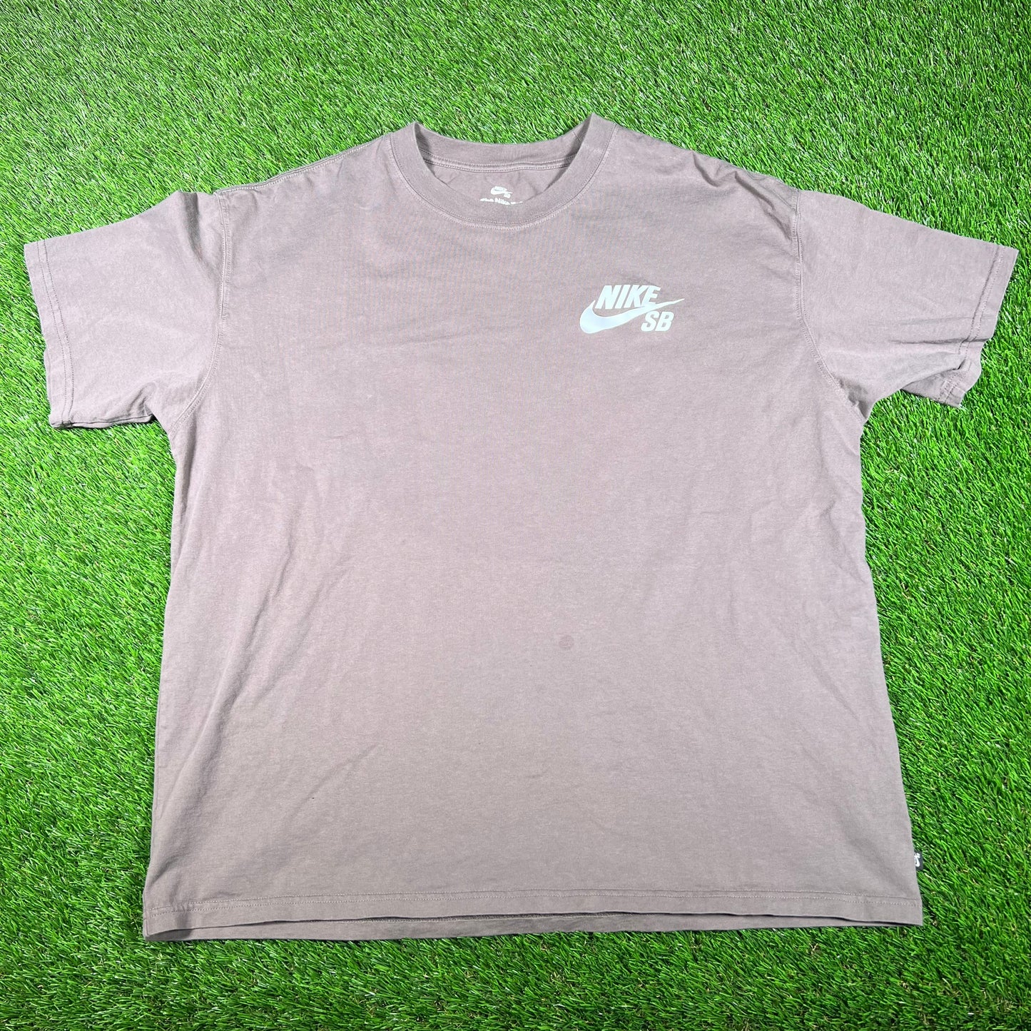 Nike SB Simple Logo Grey Tee Size XL USED v18095