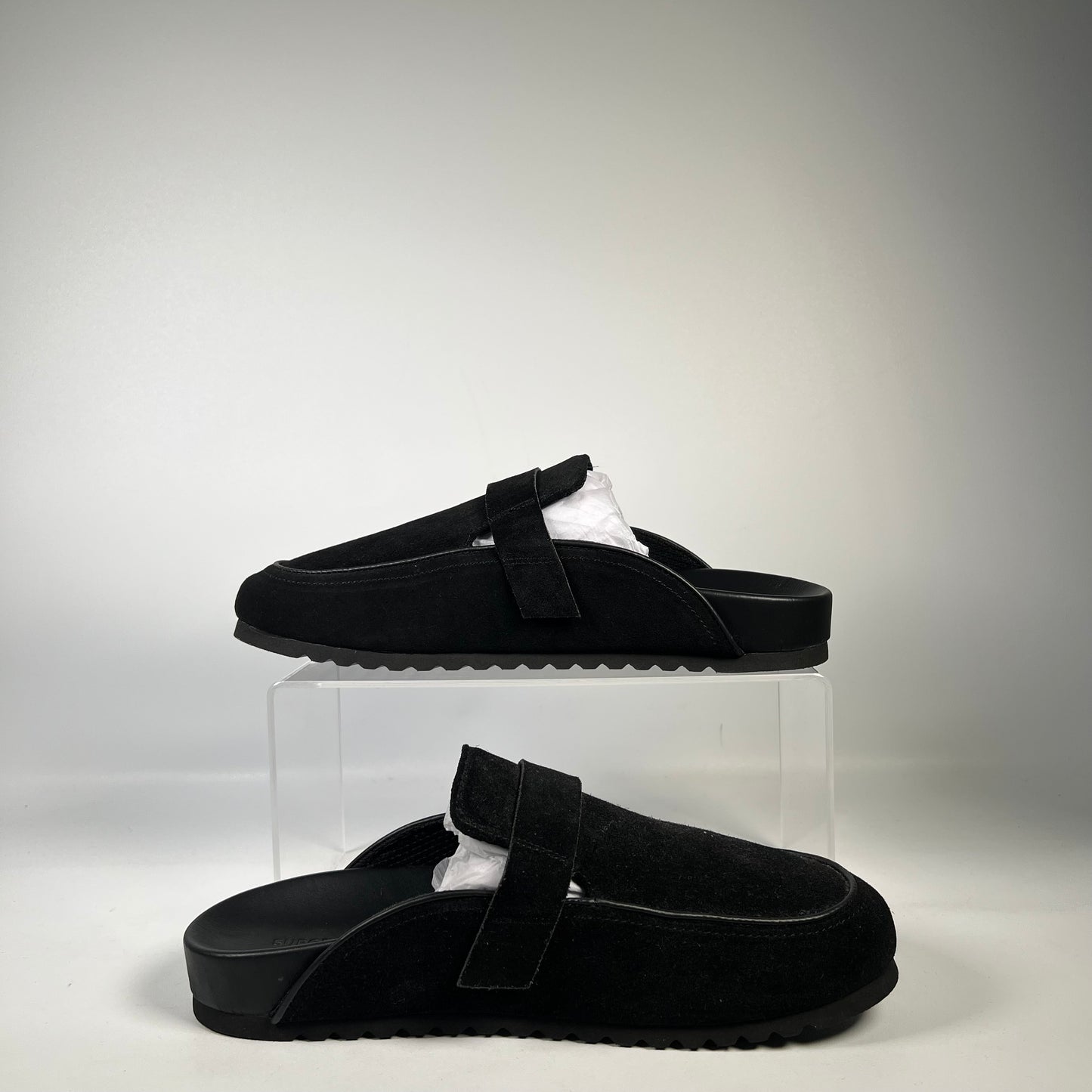 Shoe Sugon Black Mule Slippers Size 10 NEW s17247