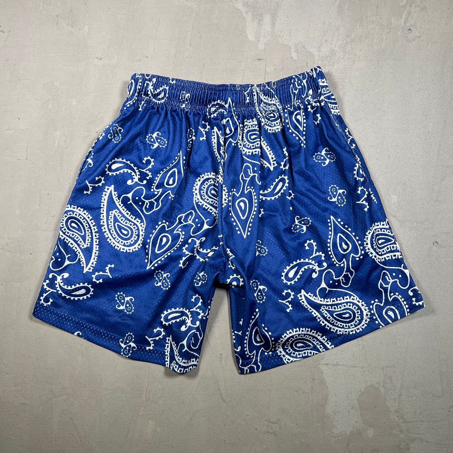 Eric Emanuel Blue Bandana Shorts Size Medium USED x17311