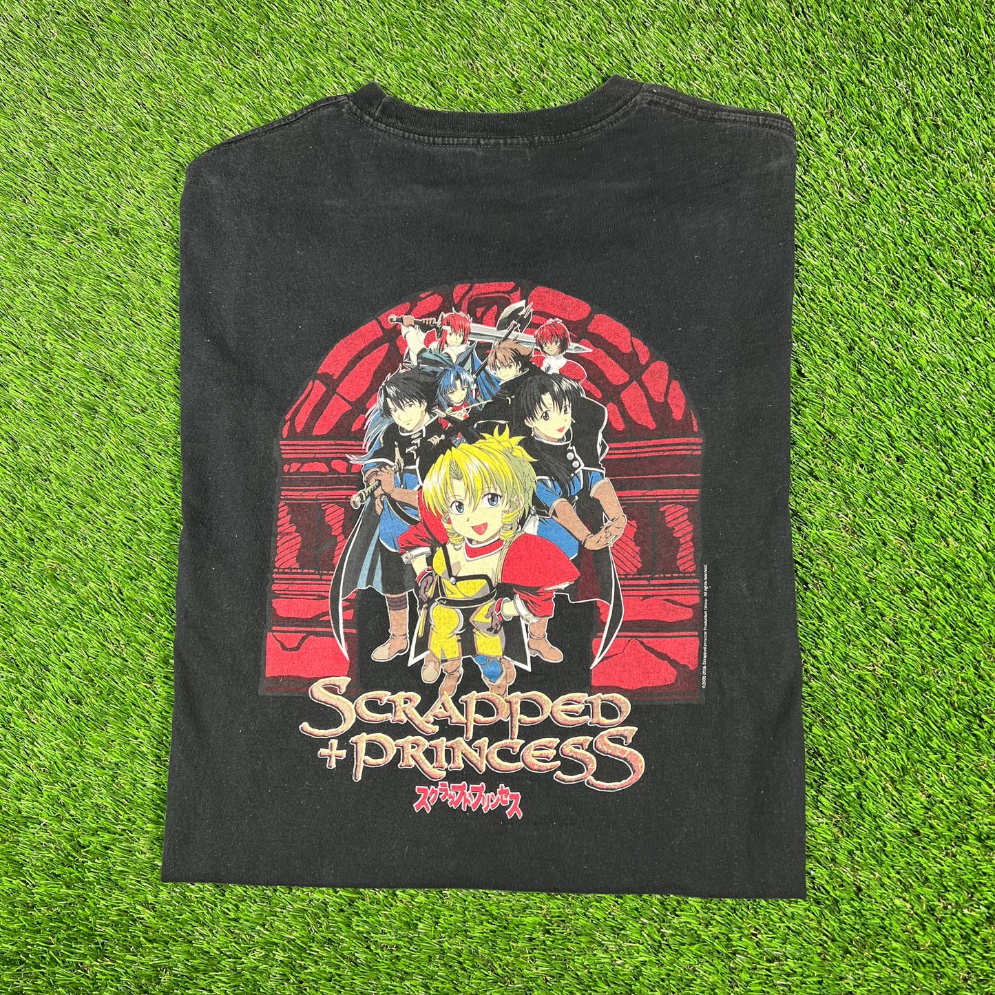 2005 Scrapped Princess Black Anime Tee Size Large USED v17255
