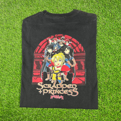 2005 Scrapped Princess Black Anime Tee Size Large USED v17255