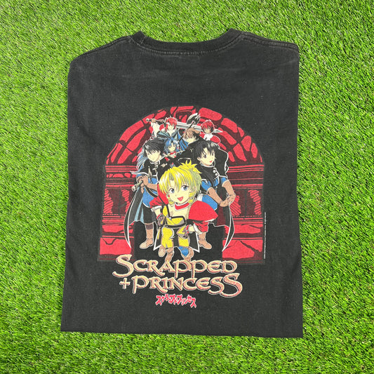 2005 Scrapped Princess Black Anime Tee Size Large USED v17255