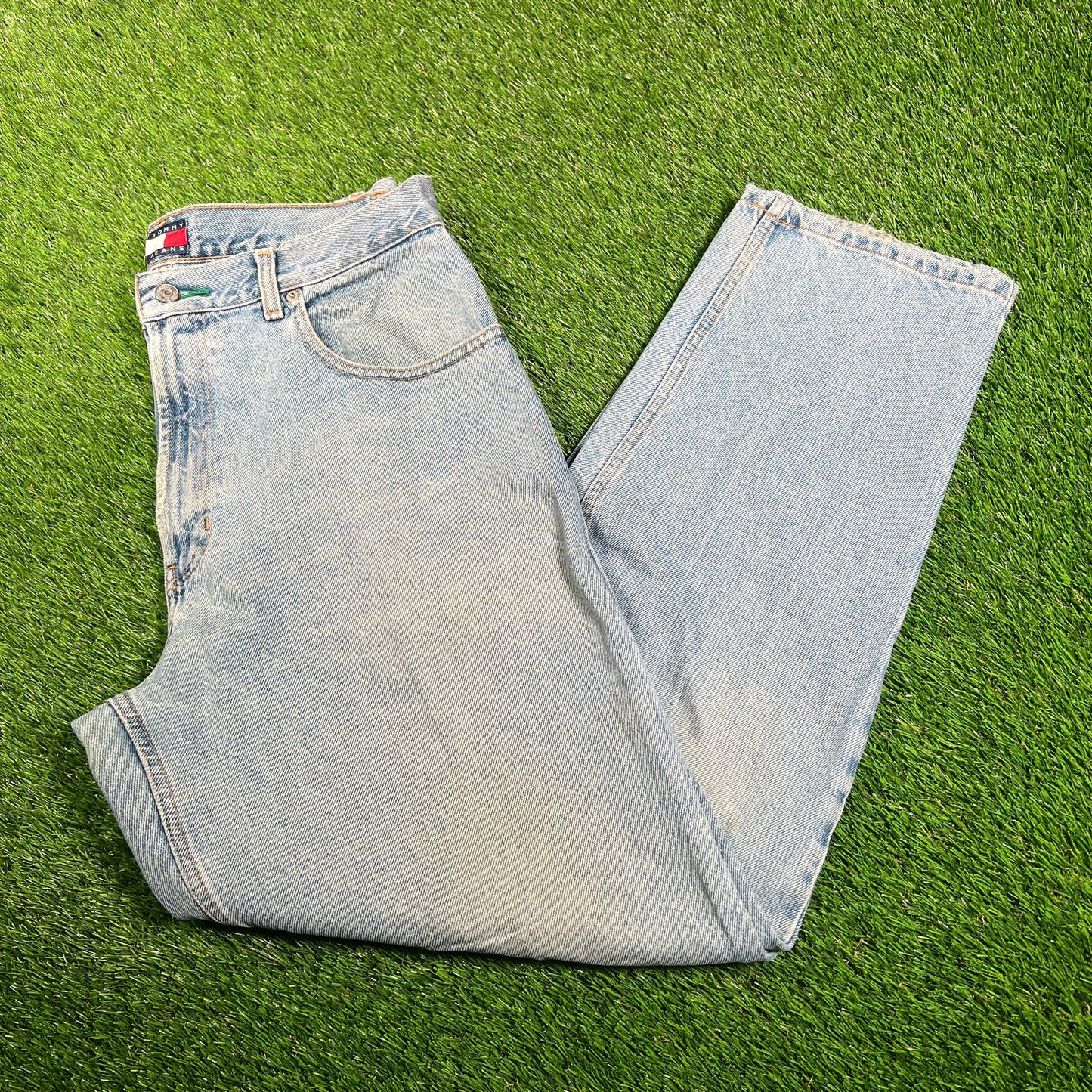 Y2K Tommy Hilfiger Light Wash Blue Jeans Size 34 USED v18029