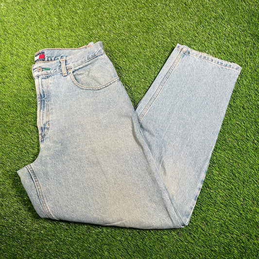 Y2K Tommy Hilfiger Light Wash Blue Jeans Size 34 USED v18029