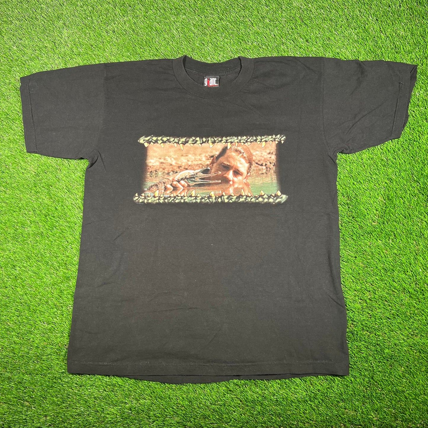 2000s The Crocodile Hunter Baby Croc Black Tee Size XL USED v17612