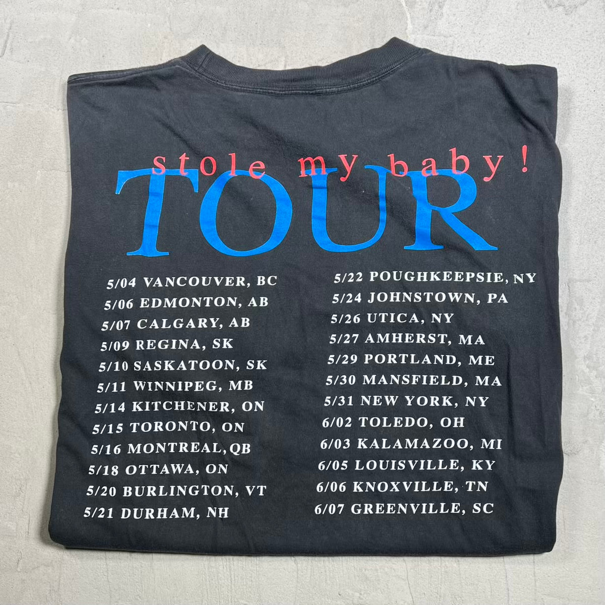 Y2K Matchbox 20 Stle My Baby Black Tee Size Large USED v20122