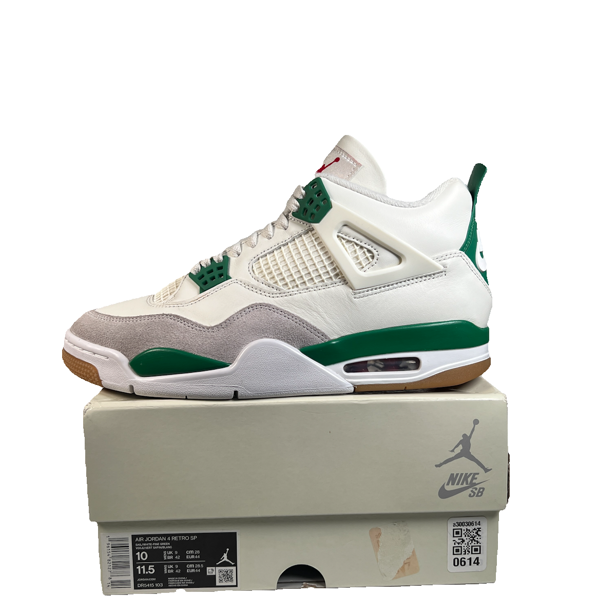 Jordan 4 SB Pine Green (2023) Size 10 USED s22728