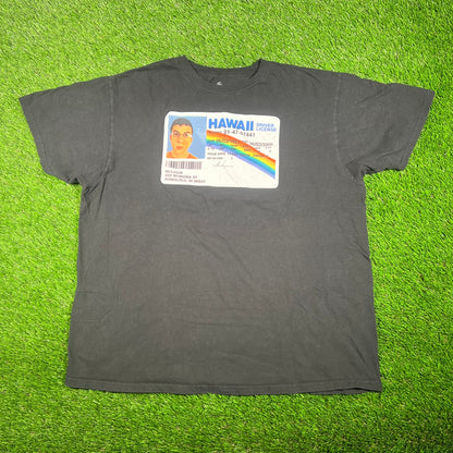 Superbad McLovin Fake ID Black Tee Size XL USED v17516