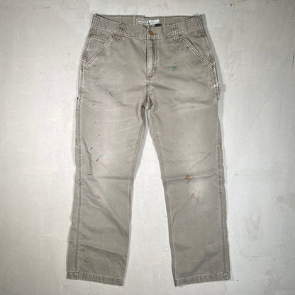 Y2K Carhartt Olive Painter Pants Size 32 USED v19542