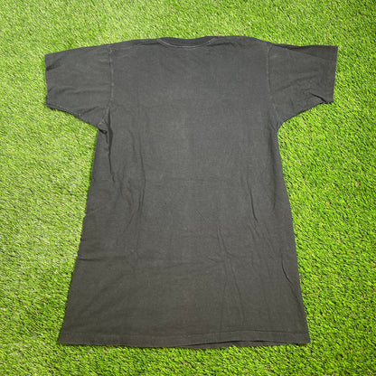 1977 YES Black Tour Tee Size Medium USED v16523