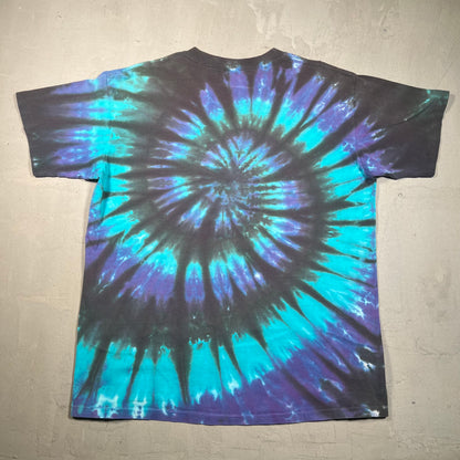 1990 Grateful Dead Spiral Skeleton Tie Dye Size XL USED v19462