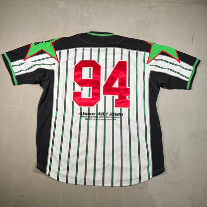 Supreme Stars Baseball Jersey White/Green Size Large NEW x17426
