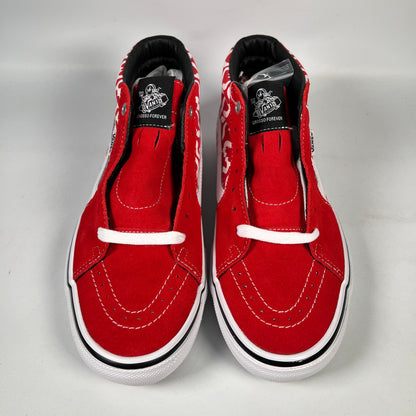 Vans Skate Grosso Mid Supreme Monogram S Logo Red (2021) Size 9 NEW s20228